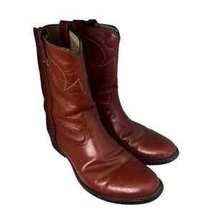 Morgan & Miller Men's Brown Leather Cowboy Boots 10.5